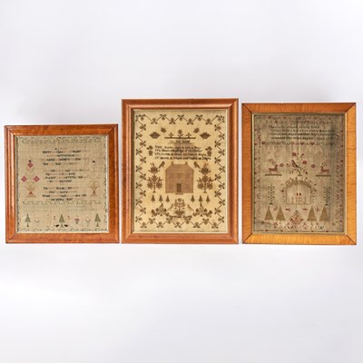 Lot 259 - Three Needlework Samplers