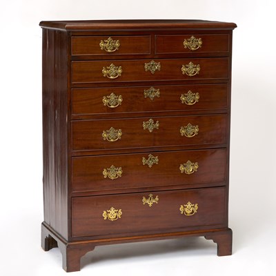 Lot 267 - George III Mahogany Tall Chest of Drawers