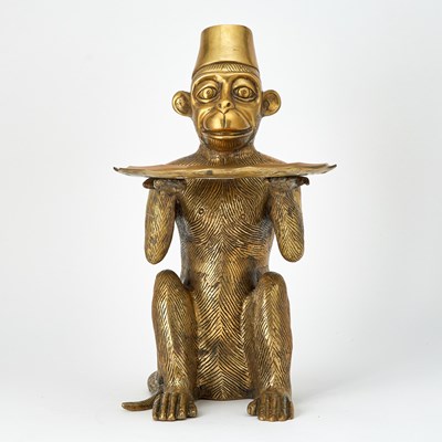 Lot 271 - Brass Monkey-Form Side Table