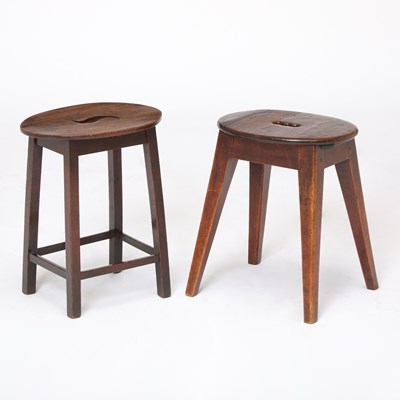 Lot 281 - Two Georgian Style Mahogany Stools
