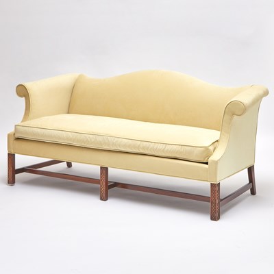 Lot 285 - Chippendale Style Mahogany Camel Back Sofa