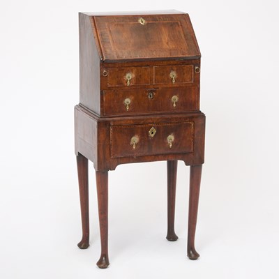 Lot 295 - George I Inlaid Walnut Desk on Stand