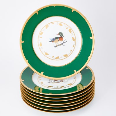 Lot 314 - Set of Eight Lynn Chase Porcelain 'Winter Birds' Plates
