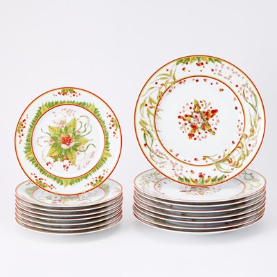 Lot 318 - Partial Hermes Porcelain "La Jardin de Pythagore" Dinner Service