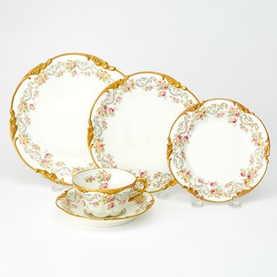 Lot 323 - J. Pouyat Limoges Porcelain Partial Service