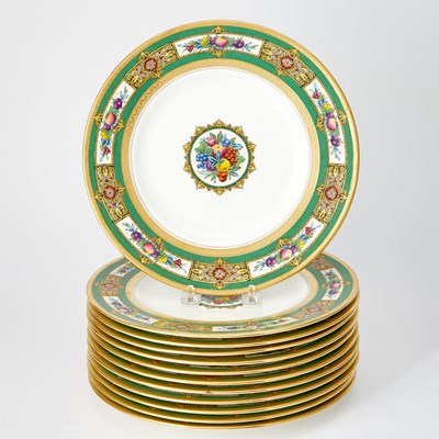 Lot 325 - Set of Twelve Gilt Decorated Mintons for Tiffany & Co. Porcelain Dinner Plates