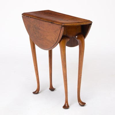 Lot 346 - Diminutive George II Walnut Drop-Leaf Tea Table