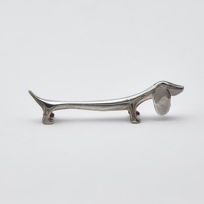 Lot 216 - Cased Set of Six Italian Sterling Silver Novelty Knife Rests