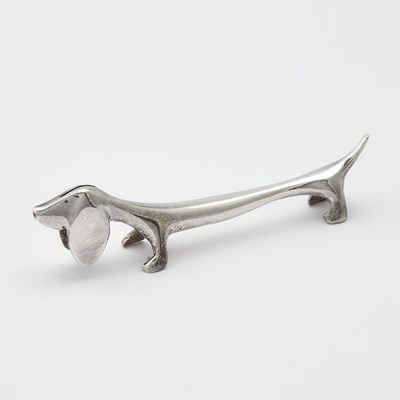 Lot 216 - Cased Set of Six Italian Sterling Silver Novelty Knife Rests
