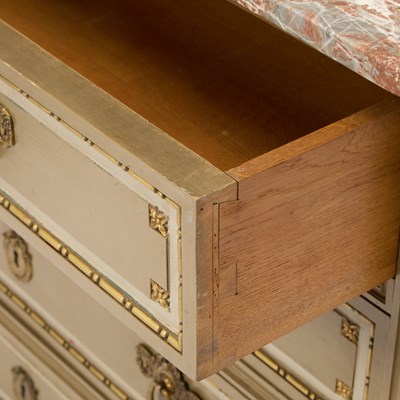 Lot 268 - Louis XVI Style Marble Top Painted Commode