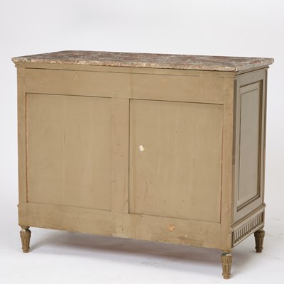 Lot 268 - Louis XVI Style Marble Top Painted Commode