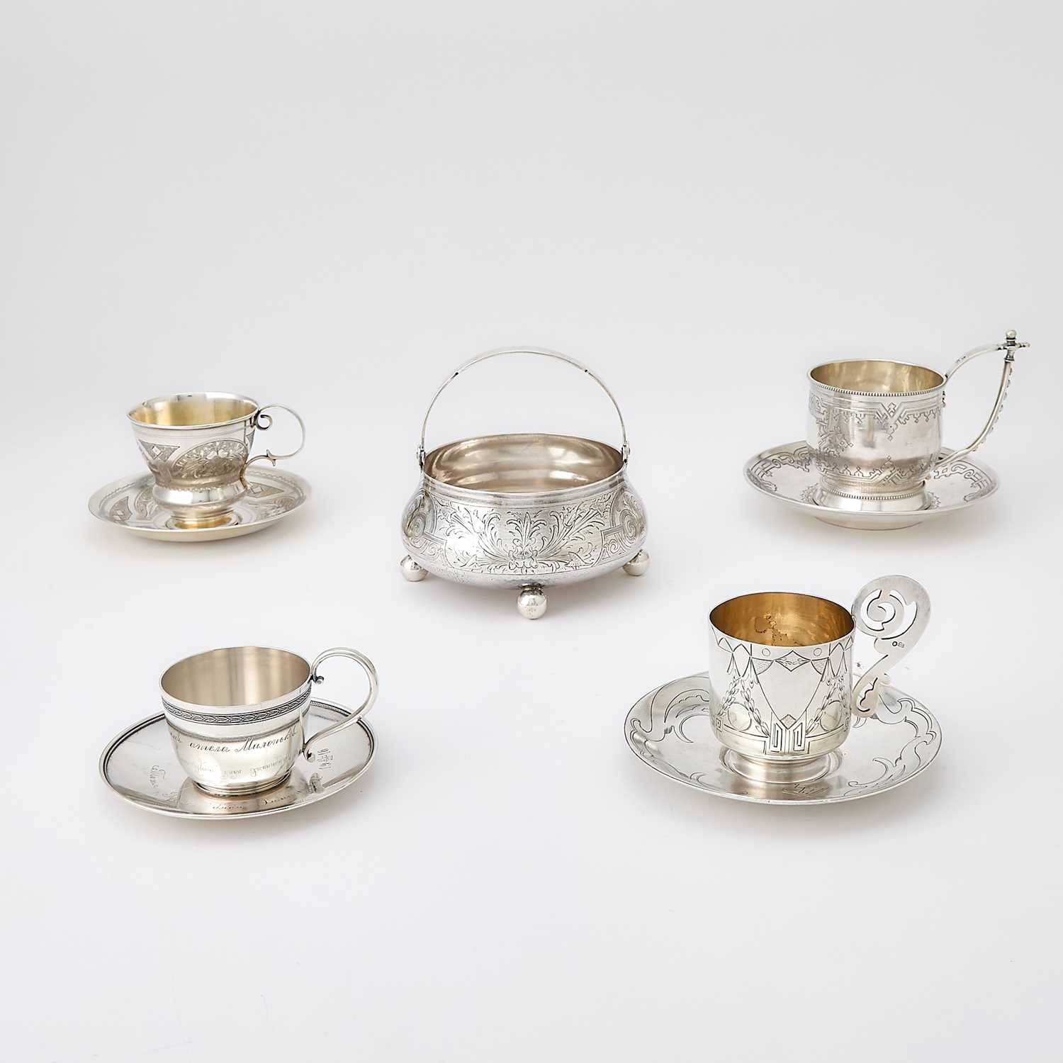Lot 204 - Group of Russian Silver Articles