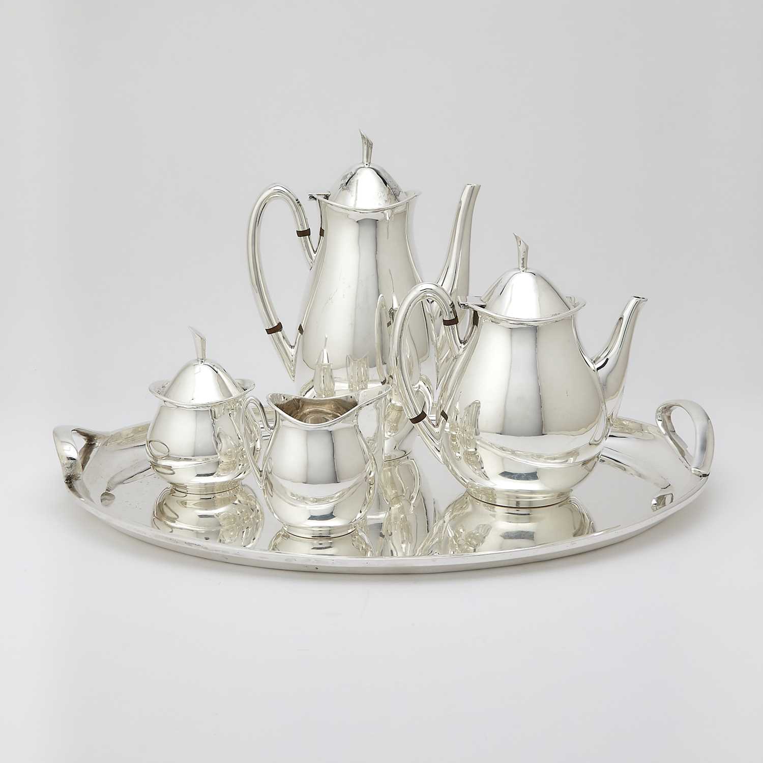 Lot 238 - Mexican Sterling Silver Tea and Coffee Service