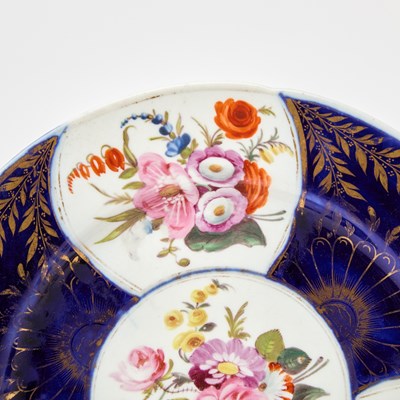 Lot 148 - English Porcelain Blue-Ground Part Dessert Service