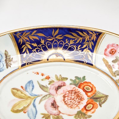 Lot 148 - English Porcelain Blue-Ground Part Dessert Service