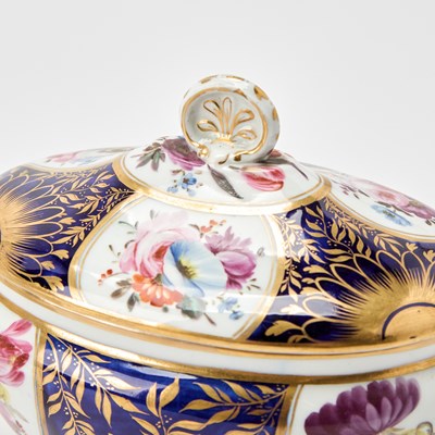 Lot 148 - English Porcelain Blue-Ground Part Dessert Service