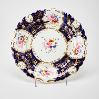 Lot 149 - English Porcelain Blue-Ground Soup Tureen, Cover and Stand