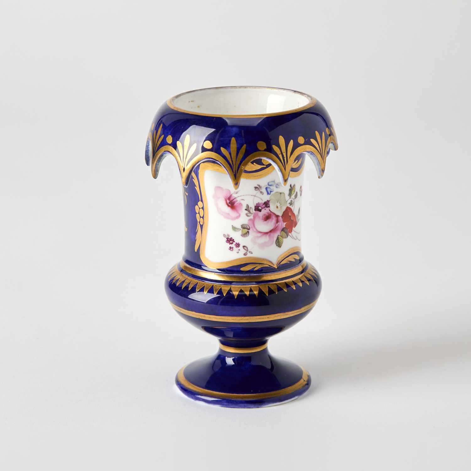 Lot 107 - English Porcelain Blue-Ground Vase