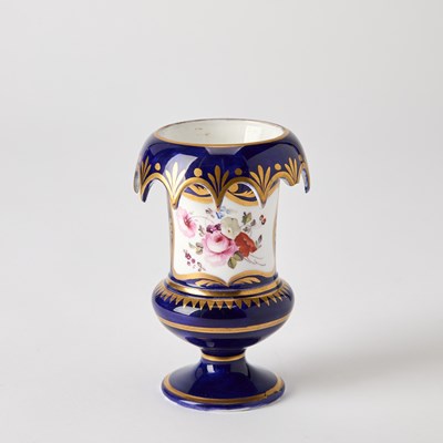 Lot 107 - English Porcelain Blue-Ground Vase