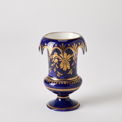 Lot 107 - English Porcelain Blue-Ground Vase