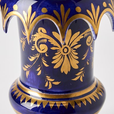 Lot 107 - English Porcelain Blue-Ground Vase