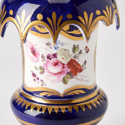 Lot 107 - English Porcelain Blue-Ground Vase
