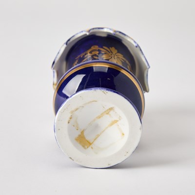 Lot 107 - English Porcelain Blue-Ground Vase