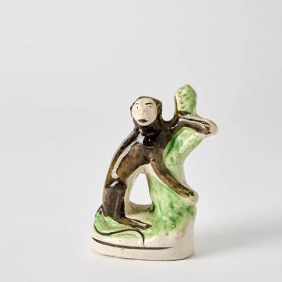 Lot 86 - Pair of Staffordshire Figures of Monkeys