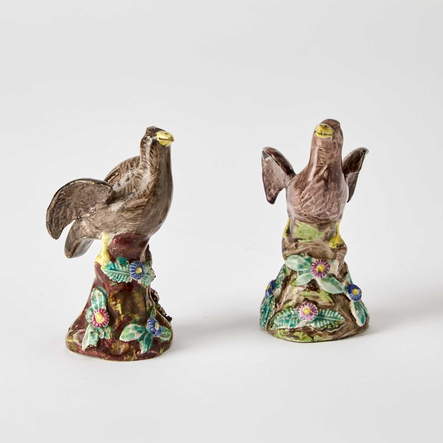 Lot 88 - Pair of Staffordshire Pearlware Small Figures of Eagles
