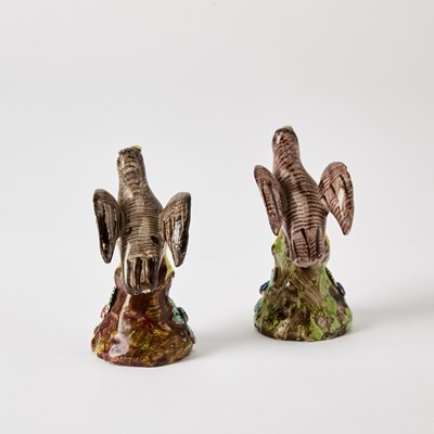 Lot 88 - Pair of Staffordshire Pearlware Small Figures of Eagles