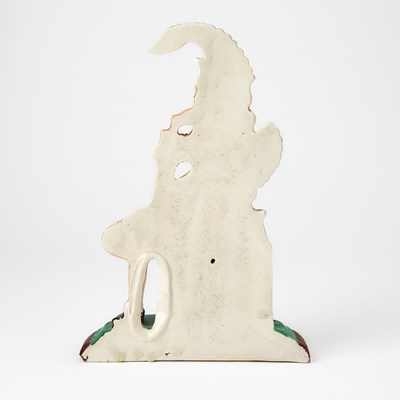 Lot 93 - Staffordshire Flatback Group of Punch and His Dog