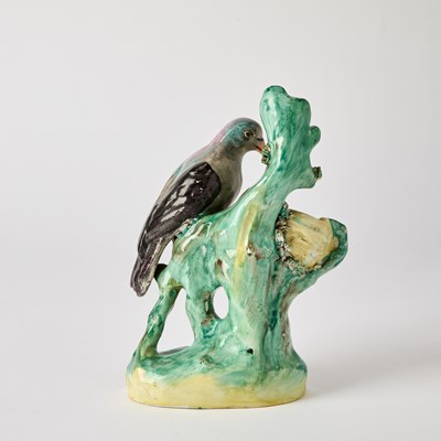 Lot 89 - Staffordshire Group of a Bird and its Nest