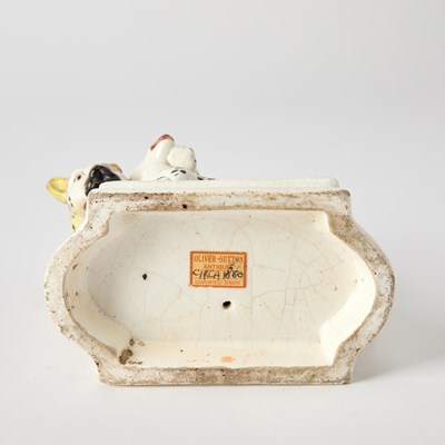 Lot 102 - Staffordshire Group of a Leopard and Cub