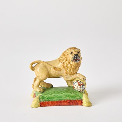 Lot 101 - Staffordshire Pearlware Figure of a Lion