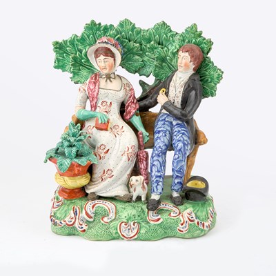 Lot 84 - Staffordshire Pearlware Group of 'Persuasion'