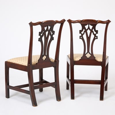 Lot 115 - Pair of George III Mahogany Side Chairs