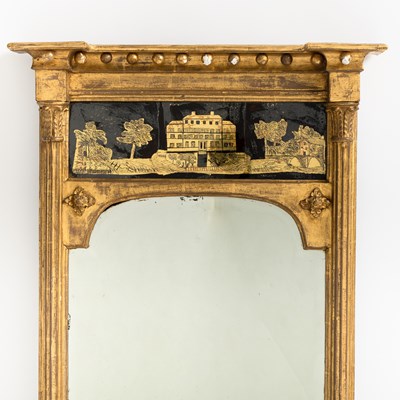 Lot 152 - Classical Giltwood and Eglomisé Mirror