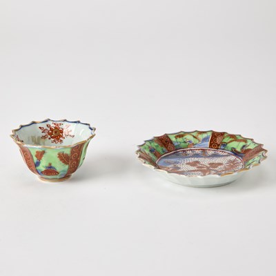 Lot 143 - Group of "Clobbered" Porcelain Teawares