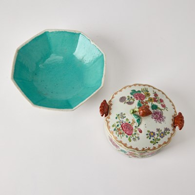 Lot 140 - Two Chinese Famille Rose Porcelain Table Articles