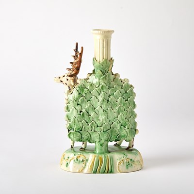 Lot 95 - Staffordshire Spill Vase Group of Deer