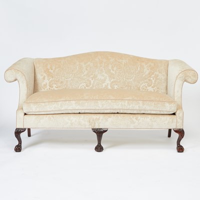 Lot 174 - Pair of Chippendale Style Upholstered Mahogany Settees