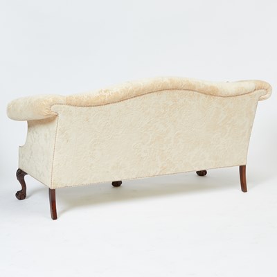 Lot 174 - Pair of Chippendale Style Upholstered Mahogany Settees