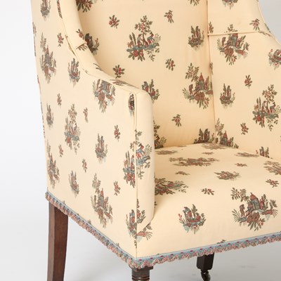 Lot 138 - Federal Style Upholstered Mahogany Armchair