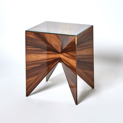 Lot 237 - Tim Warlick Rosewood and Glass Occasional Table