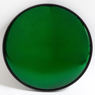 Lot 211 - Contemporary Green Tinted Convex Mirror