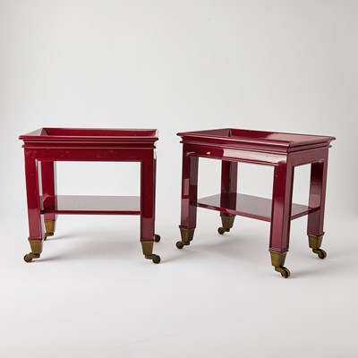 Lot 224 - Two The Lacquer Company Lacquered Telephone Tables