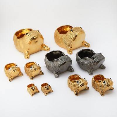 Lot 221 - Group of Jean Roger Ceramic Frog-Form Planters