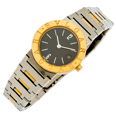 Lot 1021 - Bulgari Stainless Steel and Gold 'Bvlgari Bvlgari' Wristwatch