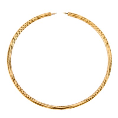 Lot 1091 - Gold Snake Chain Necklace Fragment