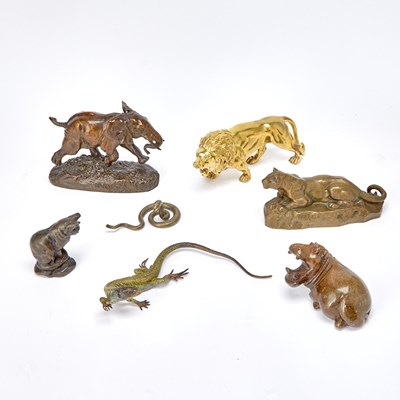 Lot 371 - Group of Seven Small Animal Sculptures